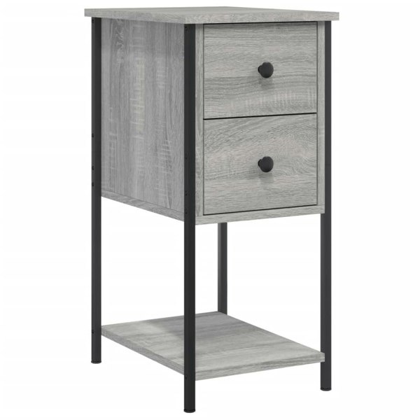 Berkfield Bedside Cabinets 2 pcs Grey Sonoma 32x42x70 cm Engineered Wood