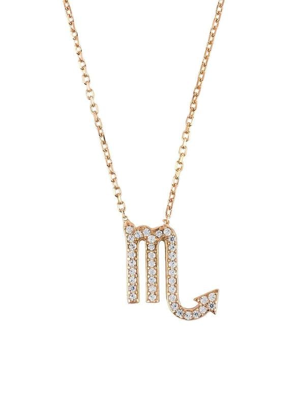 Zodiac Star Sign Pendant Necklace Rose Gold Scorpio - LATELITA Necklaces