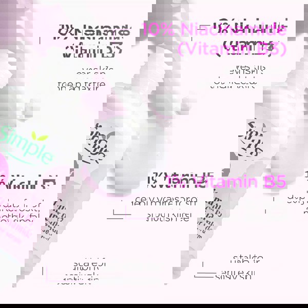 Simple 10% Niacinamide Serum Vitamin B3 Booster Brightening Skin, 30ml