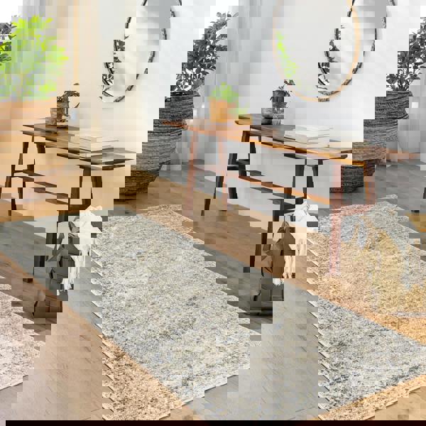 Livabliss Lillian-Washable Grey Blue Traditional Vintage Boho Rug