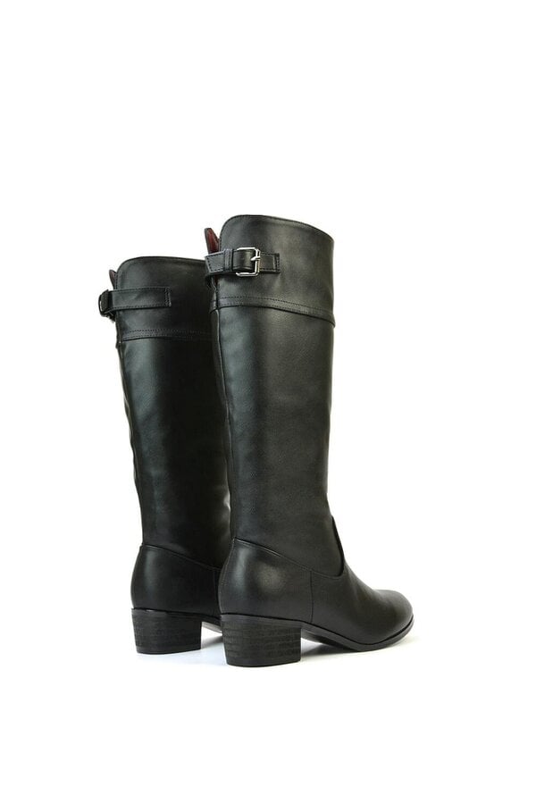 XY LONDON Knee High Boots Low Heel Western Style