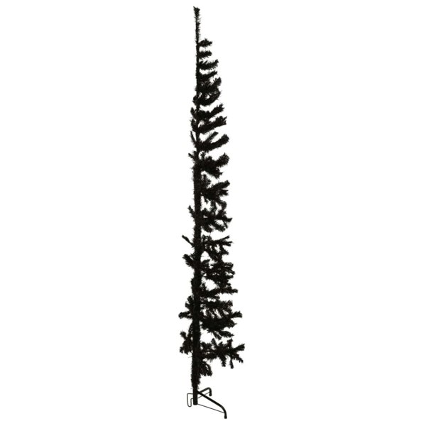 Berkfield Slim Artificial Half Christmas Tree with Stand Black 210 cm