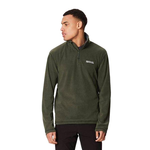 Regatta Great Outdoors Mens Thompson Half Zip Fleece Top - Dark Khaki - 