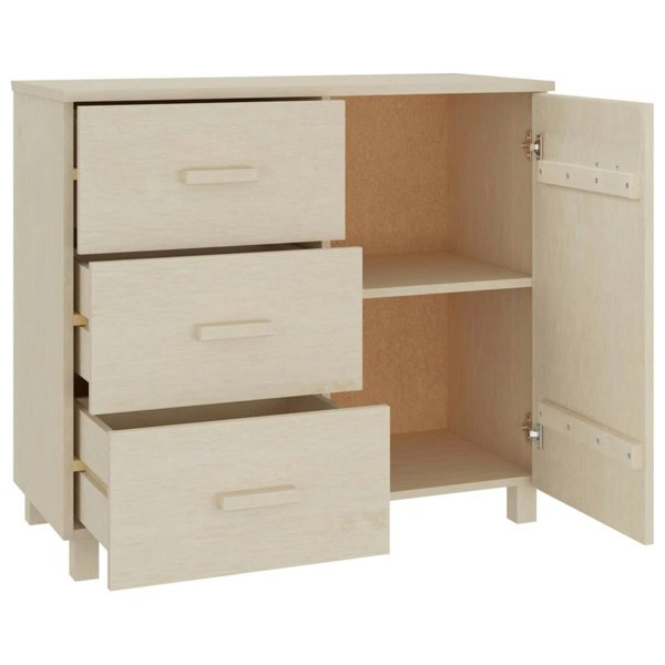 Berkfield Sideboard HAMAR Honey Brown 90x40x80 cm Solid Pinewood
