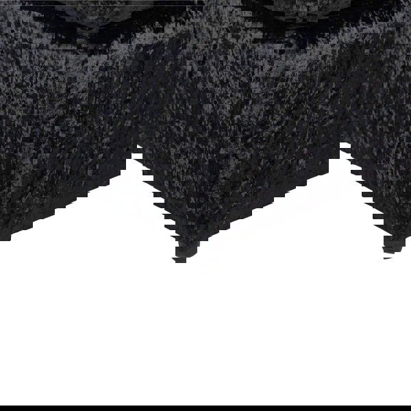 Dylan Crushed Velvet Fabric Footstool in Black