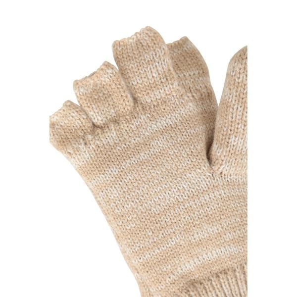 Mountain Warehouse Womens/Ladies Faux Fur Lined Fingerless Gloves - Beige - 
