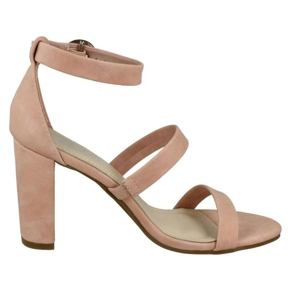 Spot On Ladies Spot On Double Strap High Heel Sandals