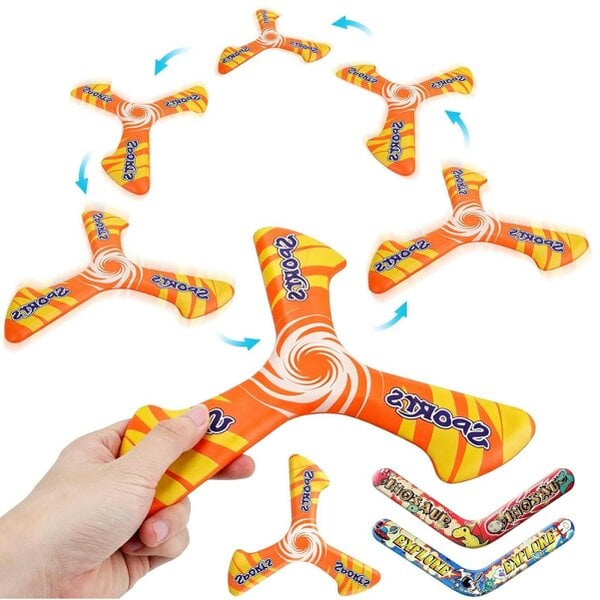 deAO Toys deAO 3 PCS Soft Foam Boomerang Toys for Kids, Easy to Throw Outdoor Toy