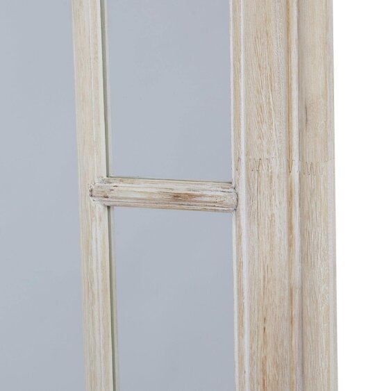Wyld Haus Large Rustic White Washed Window Frame Mirror