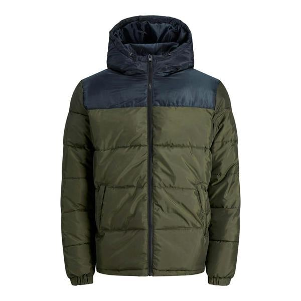Jack & Jones Men's Regular Fit Long Sleeves Puffer Hood Forest Night