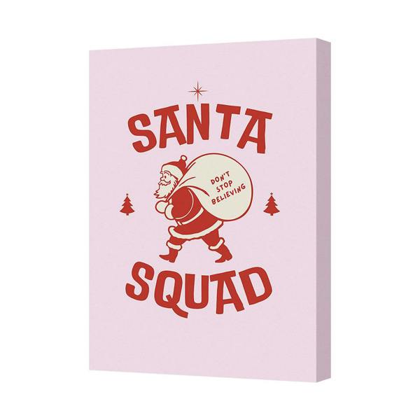 Benjamin Tate Design Santa Squad Canvas Art Print Contemporary Wall Decor Handmade UK