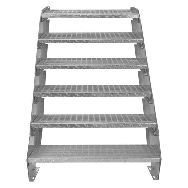 Monstershop Adjustable 6 Section Galvanised Staircase - 900mm Wide