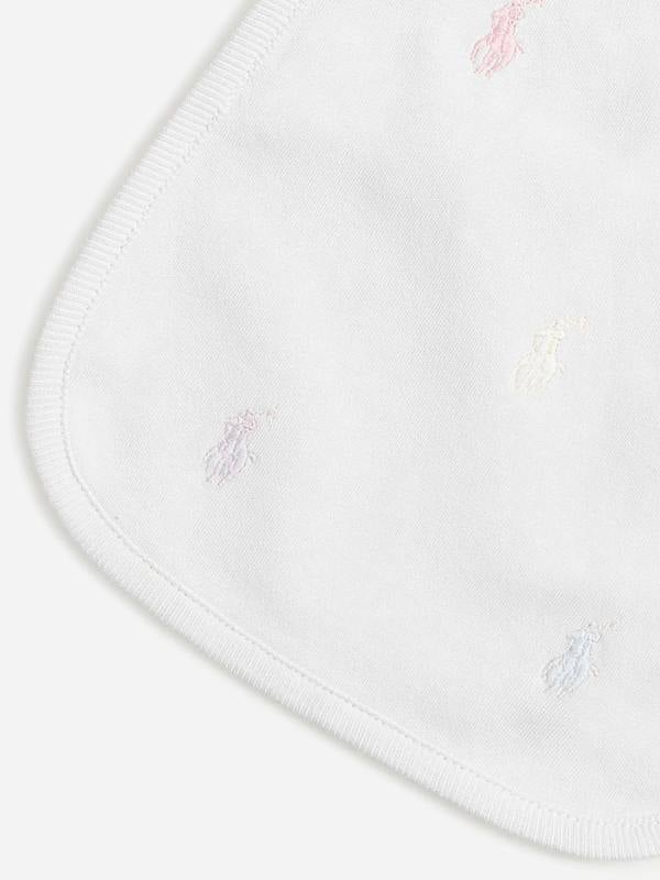 Ralph Lauren Kids Ralph Lauren Baby Girls Logo Bib in White