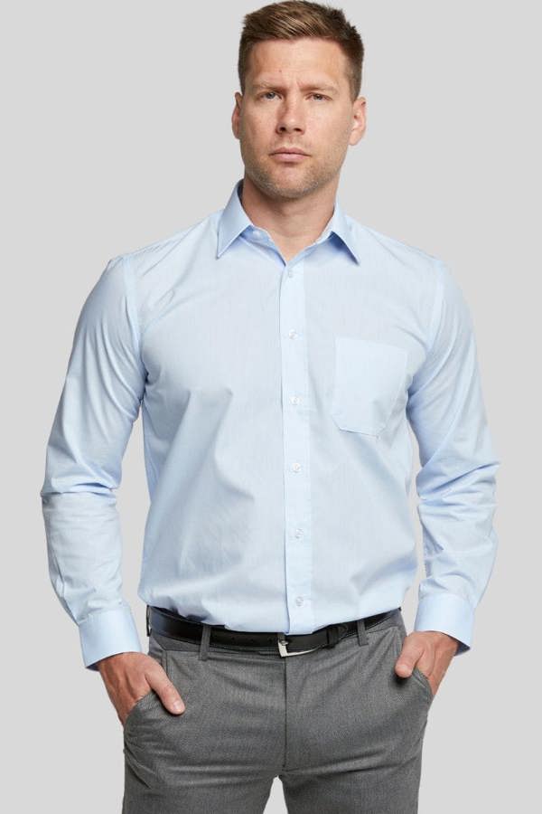 Glacier Blue Long Sleeve Non-Iron Shirt