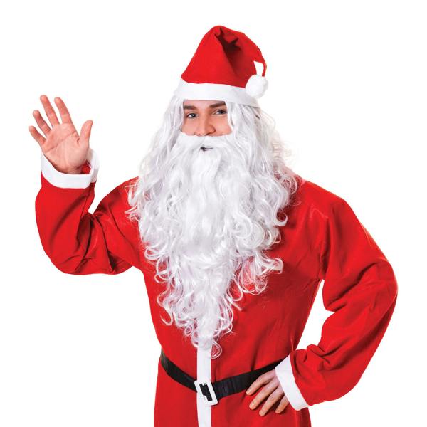 Bristol Novelty Unisex Adults Santa/Wizard Wig And Beard - White - 