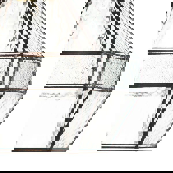 Vintage Classic Bronze Pendant Shade with Moroccan and Water Glass Image 4