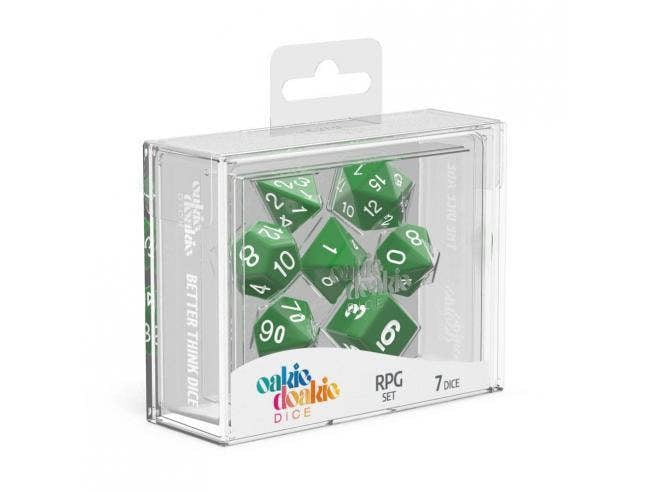 Oakie Doakie RPG Solid Green 7 Dice Set