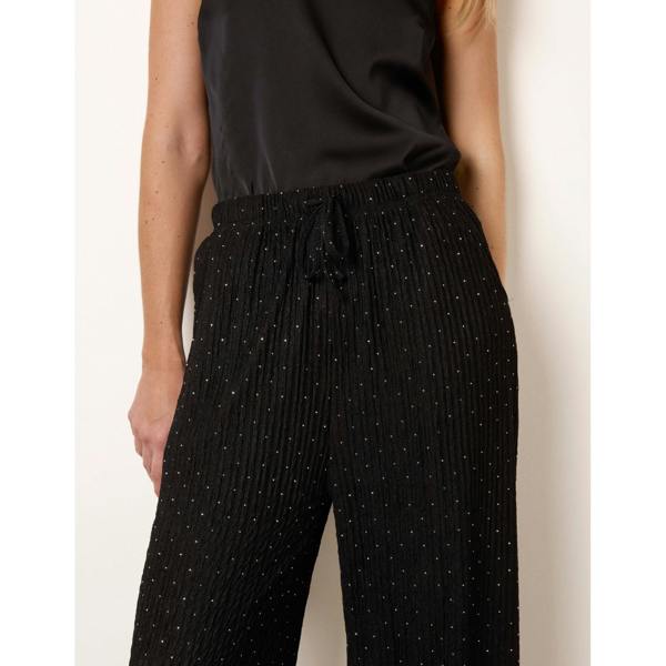 Blue Vanilla Diamante Textured Trousers
