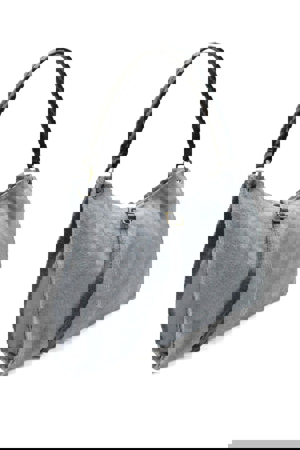 Kitise Genuine Italian Suede Leather Stylish Small Shoulder Bag With Detachable Strap