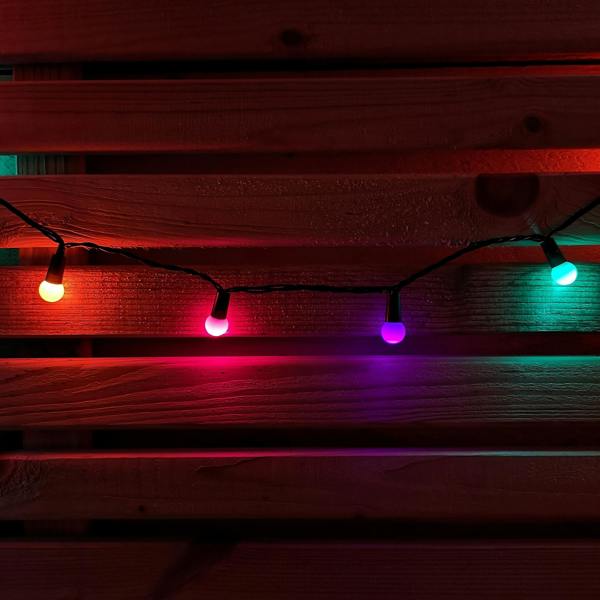 Samuel Alexander 50 LED Pearl Berry Multi-Action Christmas String Lights in Rainbow