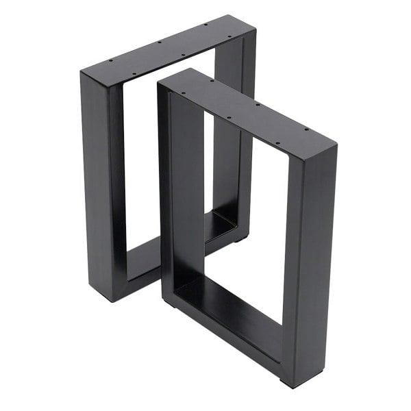 Set of 2 Industrial Heavy Duty Rectangular Metal Table Legs Living and Home