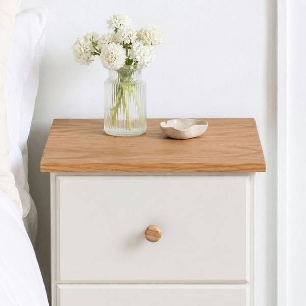 Core Products Set of 2 Colorado Rustic White 2-Drawer Bedside Cabinets