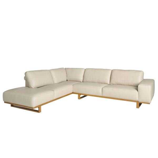 Angel Cerdá Corner sofa in sand leather 6203/6204