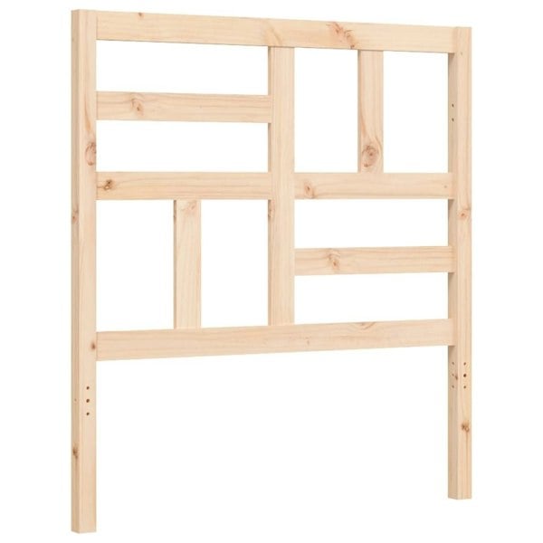 Berkfield Bed Frame with Headboard Single Solid Wood