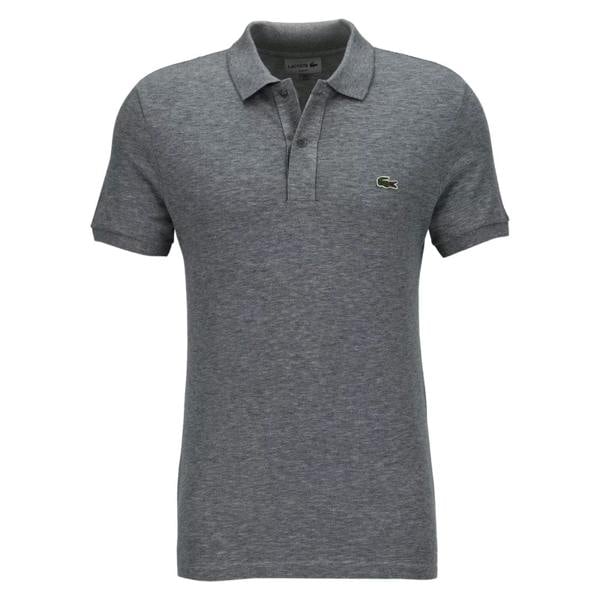 Lacoste Slim Fit Mouse Grey Pique Polo Shirt M
