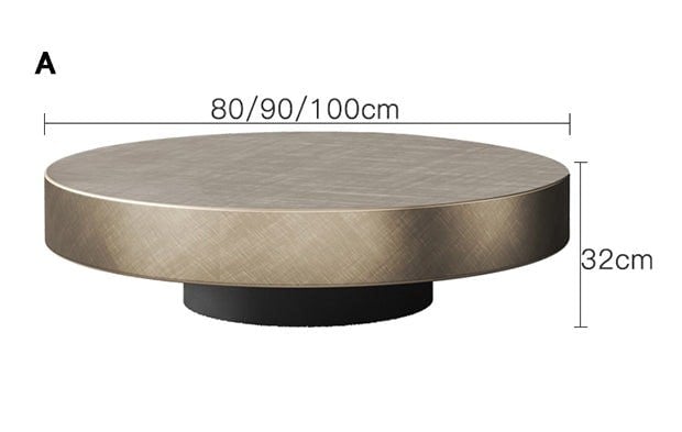 Gold Nesting Coffee Table, Gold 100cm/65cm For Display With Dents On Top-Weilai Concept-Weilai Concept