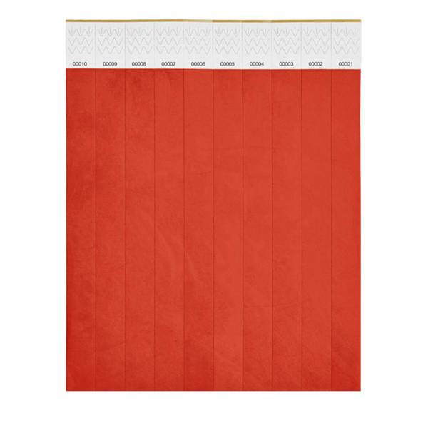 MidOcean Tyvek Wristband (Pack of 10) - Red - 
