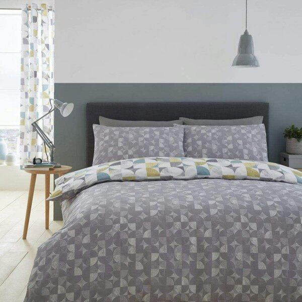 Retro Circles Double Duvet Cover