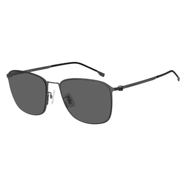 Hugo Boss Mens BOSS1405FSK 0R80 M9 Polarised Sunglasses - Dark Ruthenium/Grey