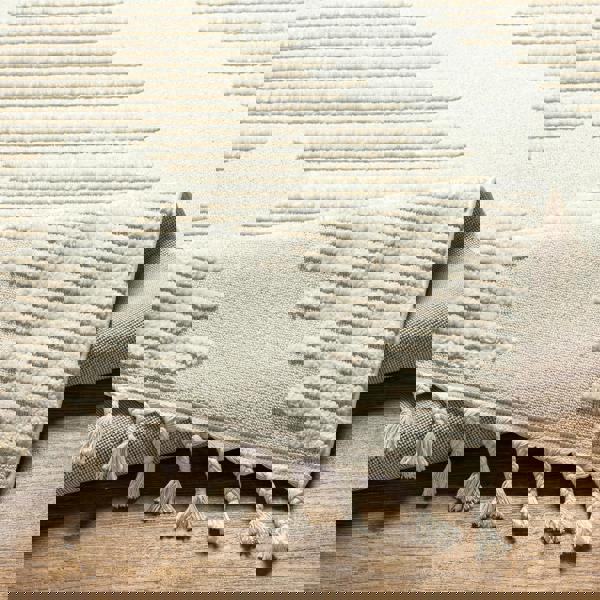 Livabliss Nora-Global Grey Ivory High Pile Fringe Rug