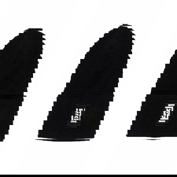 Dsquared Logo Patch Knitted Beanie Hat   in  Black