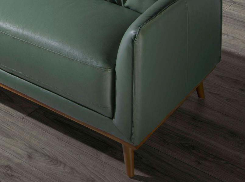 Angel Cerdá Corner sofa in green leather 6199/6200