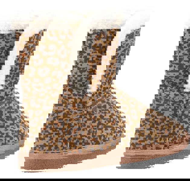 Hush Puppies Ashleigh Womens Real Suede Faux Fur Pull On Slipper Bootie