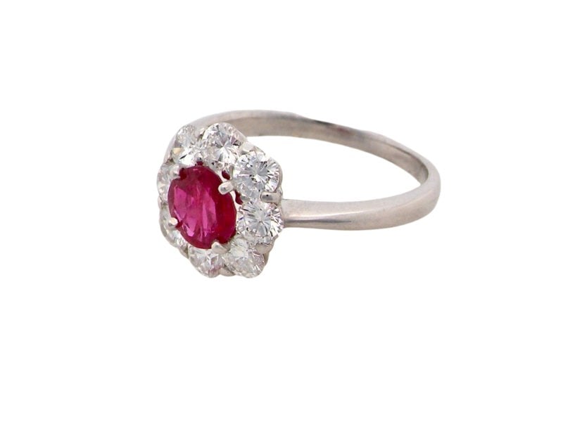 Vintage Tom A fine Ruby and Diamond cluster ring