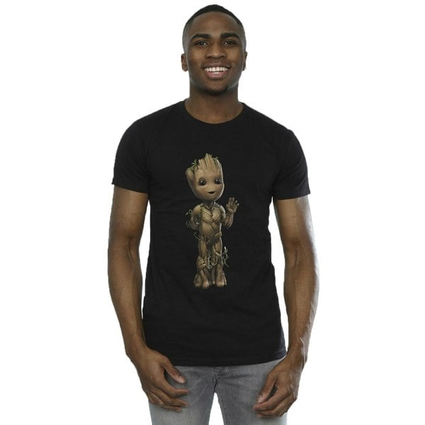 Marvel Mens I Am Groot Wave Pose T-Shirt - Black