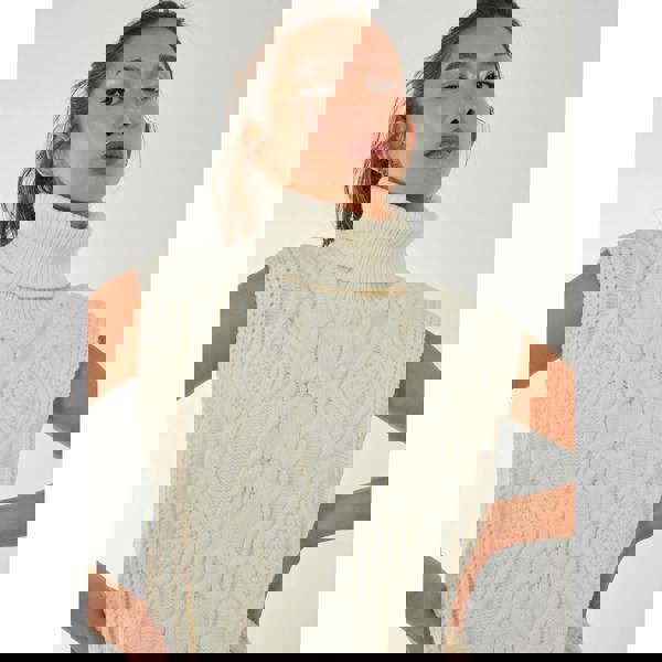 Pink Vanilla Sleeveless Knit Turtleneck