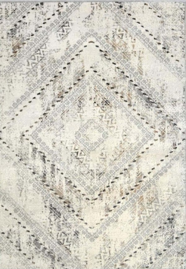 Vintage Design Living Room Rug in Grey | 3D Effect |The Rugs