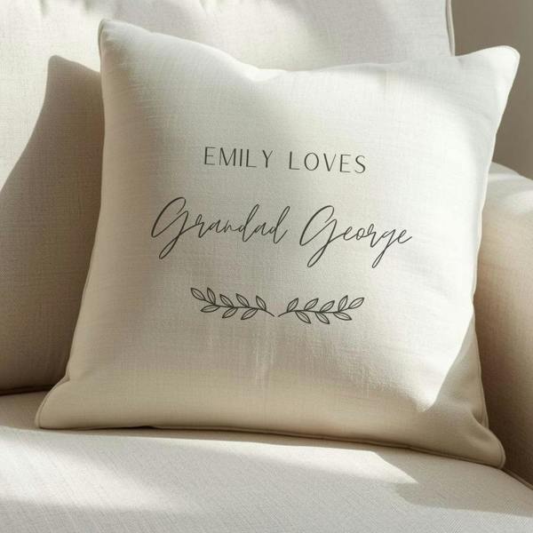 Personalised Great Grandad, Papa, Pop's Cushion