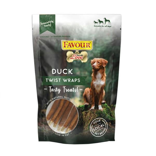 Favour Duck Twist Wrap Dog Treats 100g