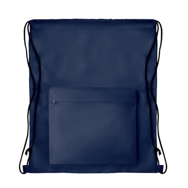 MidOcean Pocket Shoop Polyester Drawstring Bag - Blue - 