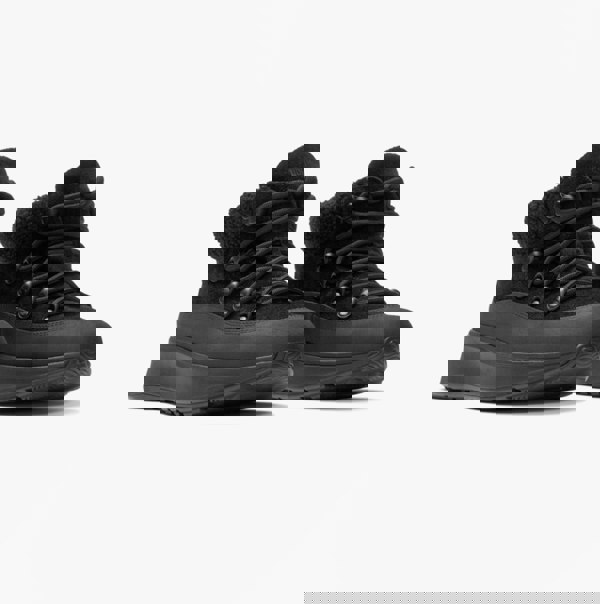 FitFlop F-MODE TEDDY-COLLAR WARM SUEDE Womens Suede Booties All Black