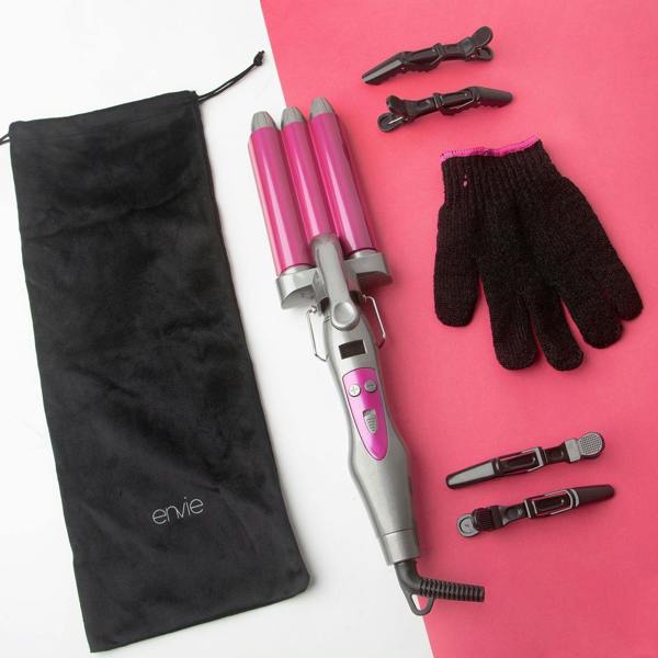 Aquarius Wave Maker Triple Barrel Hair Waver 200C Mermaid Beach Waves Styler Iron