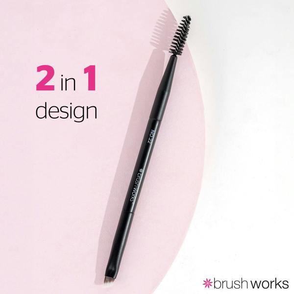 Brushworks No. 22 Double Ended Brow Brush and Spoolie