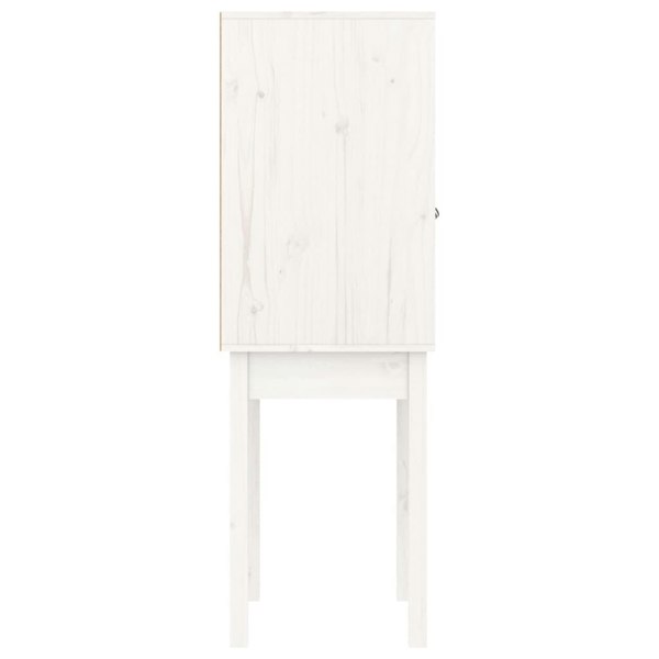 Berkfield Highboard White 60x40x120 cm Solid Wood Pine