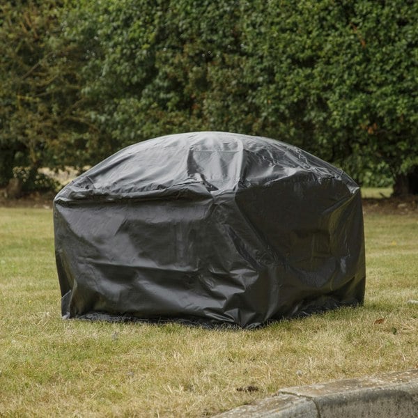 Outdoor Rated Fire Pit Cover for ys12101 - Black PVC 880mm x 460mm Water & Rain - LoopsDirect