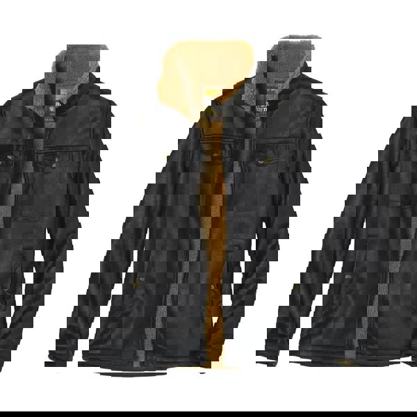 Atlas For Men Mens Sherpa Lined Bomber Jacket - Black - 